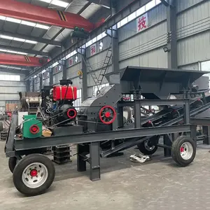 China Fabriek Levering Mobiele Steen Crusher Plant Auto Crusher Machine Mijnbouw Mobiele Crusher Te Koop