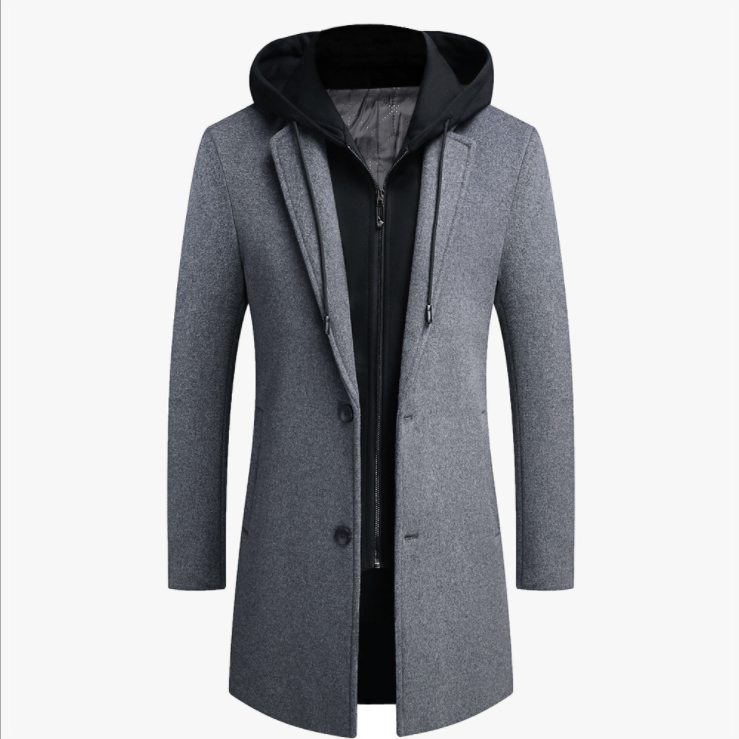 Wool Coat Mens Vegan Winter Coats LEEy-world Warm Winter Coats For