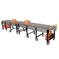 Système de convoyeur à rouleaux en acier flexible à modes de transmission multiples réglables avec caoutchouc pour la logistique d'entrepôt