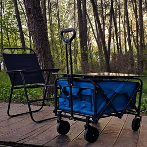 उन्नत 5 इंच फोल्डेबल कैंपिंग ट्रॉली चार पहिया बड़ी क्षमता टिकाऊ पोर्टेबल डिजाइन मजबूत डिजाइन मजबूत - Product Image 1