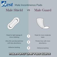 Protège-slip jetable imprimé pour incontinence adulte avec barrière anti-fuite pour hommes
