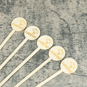 Bastoncini da tè in bambù usa e getta personalizzabili con logo, a basso MOQ, del marchio <span class=keywords><strong>San</strong></span> You, accessori per tè salutari - Product Image 4