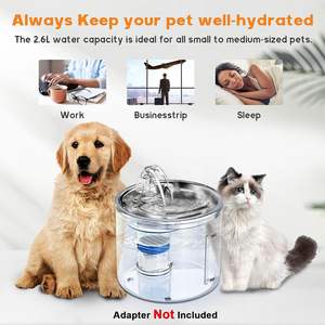 Fontaine à eau automatique pour animaux de compagnie en acier inoxydable, ronde, 790g, détachable, pour chiens et chats, pompe silencieuse WF130 - Product Image 5