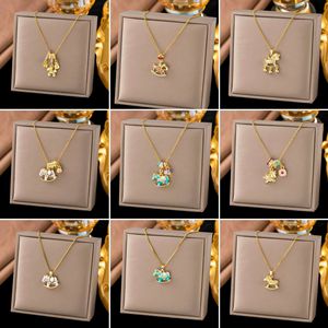 สร้อยคอจี้รู<span class=keywords><strong>ป</strong></span>ม้าสไตล์เรโทรปี 2026 แฟ<span class=keywords><strong>ชั่</strong></span><span class=keywords><strong>น</strong></span>คุณภาพสูง สร้อยคอสแต<span class=keywords><strong>น</strong></span>เลสไม่ลอกสี - Product Image 1