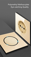UK 13A Standard panneau en verre trempé interrupteurs prises pour les maisons lumière modulaire USB gang cover