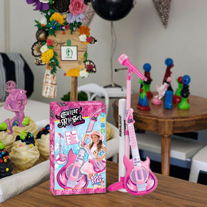 Nuova <span class=keywords><strong>Chitarra</strong></span> <span class=keywords><strong>Giocattolo</strong></span> Educativa per Bambini in Plastica ABS con Microfono per Cantare e Divertirsi con Musica Rock - Product Image 5