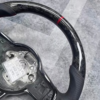 Volant en cuir en fibre de carbone forgé adapté aux modèles Volkswagen VW Golf 5 6 7 GTI GTD R-Line MK5 MK6 CC Polo Passat