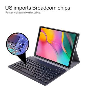 Teclado sem fio teclado macio design de tpu, fólio inteligente, couro, para samsung galaxy tab a7 <span class=keywords><strong>10.4</strong></span> polegadas t500 t505 - Product Image 4