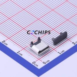 U-D-M5DD-Y-3 USB Connector Through hole Component (THT) Connector Micro-B USB 2.0 Female Through Hole - Product Image 1