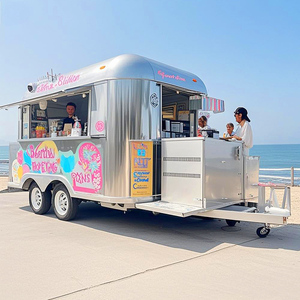 Prix d'usine Chariot à dessert Mobile à bas prix Camion de nourriture entièrement équipé Ice Cream Candy Food Trailer à vendre - Product Image 2