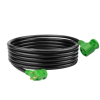 H10384 30 Amp RV kabel ekstensi NEMA TT-30 125 Volt indikator LED STW 10AWG kabel 15 kaki ETL terdaftar