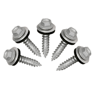 Vis de <span class=keywords><strong>toiture</strong></span> hexagonale en tôle d'acier inoxydable galvanisée en métal Type17 tek avec rondelle en caoutchouc - Product Image 4