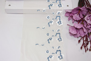 Tinh Tế 18Cm Đen Voile Ưa Thích Hoa Đàn Hồi Thêu Ren Vải Polyester Tulle Ren Trim Cho Phụ Nữ Ăn Mặ<span class=keywords><strong>c</strong></span> - Product Image 3