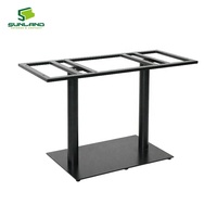 SUNLAND Factory Base de table en acier à double poteau central, table de salle à manger en métal pour usage commercial extérieur, café, restaurant, hôtel, mobilier