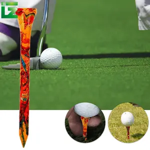 للبيع بالجملة شعار مخصص لعبة جوف مخصص اللون مطلي 54 مم 70 مم 83 مم خشب البامبو للعب الجولف