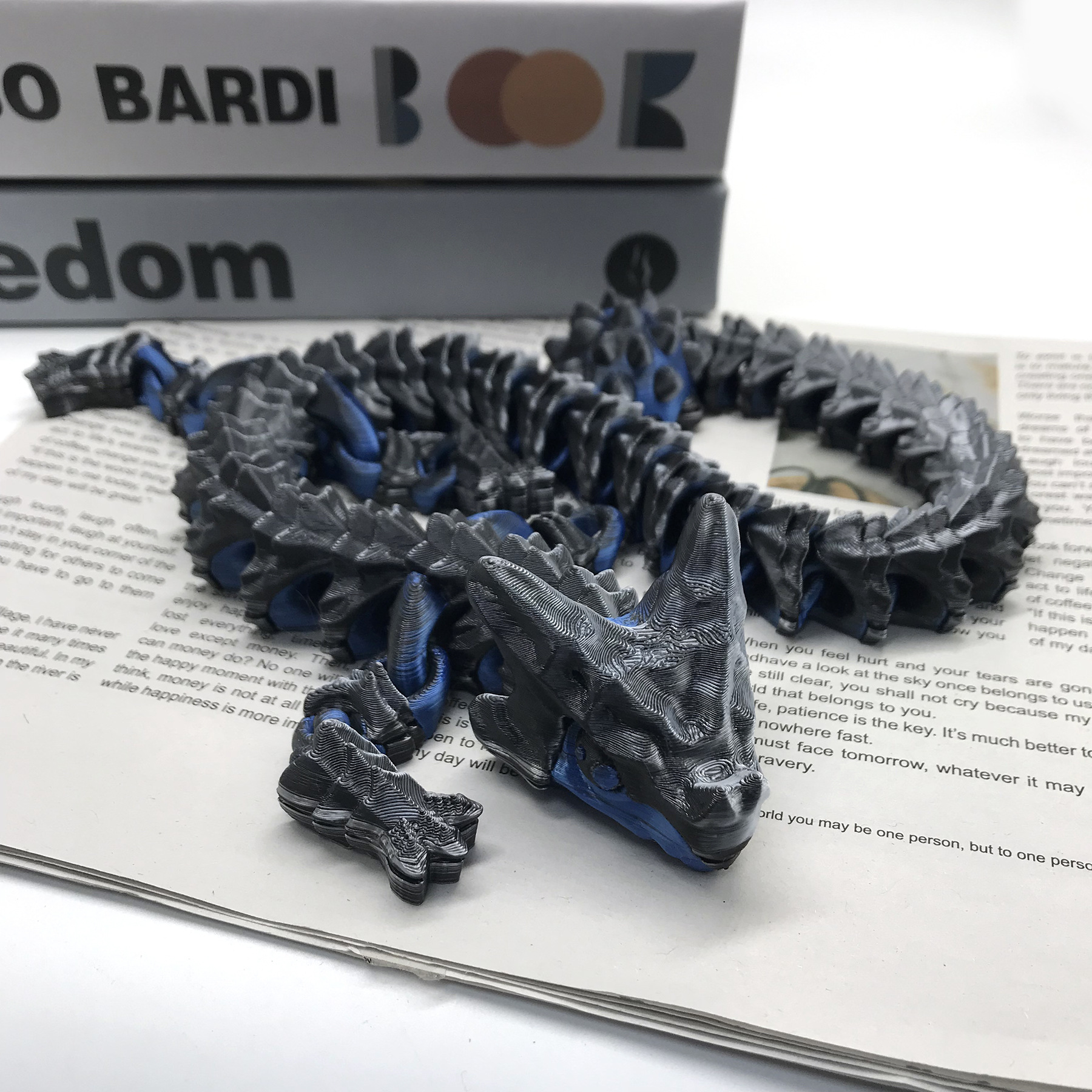 monochrome cool blue-black-hammer dragon