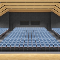 Chaise d'auditorium pliable populaire avec pieds en acier pour hôtel, école, salle et mobilier de salle de conférence