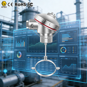Sonde de température à couple thermique de type K, Pt100 et <span class=keywords><strong>thermocouple</strong></span> fileté, rouge et bleu, étanche - Product Image 1
