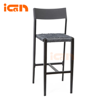 Chaises de bar modernes, tabourets hauts empilables pas chers pour cuisine, mobilier de jardin en rotin, chaise de bar pour salle à manger extérieure