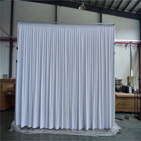 Backdrop Pernikahan Mewah 14ft X 12ft dengan Tiang dan Tirai untuk Acara Pernikahan