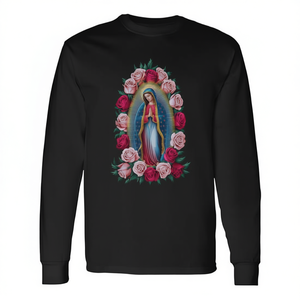 Camiseta de manga larga católica cristiana de Nuestra Señora Virgen María de Guadalupe - Product Image 2