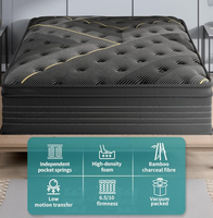 Colchón Plegable de Espuma Viscoelástica con Resortes Ensacados, Ortopédico y Comprimido, Tamaños King y Queen, para Uso en Hoteles y Hogares, Disponible para Pedidos en Línea
