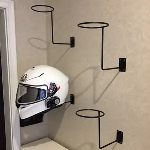 Sportartikel Store Motorrad Fahrrad helme Display Haken Benutzer definierte Länge Hüte Kappen Wand Display Rack Stand