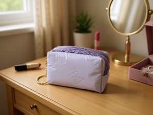 Portamonete Ottagonale con Fiocco, 5 Pollici, Chiusura a Cerniera, Mini Unisex, in Tessuto Non Tessuto con Fodera in Poliestere - Product Image 2