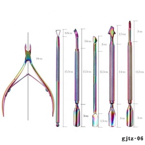 1 <b>Set</b> Stainless Steel Tweezers Cuticle Nipper <b>Nail</b> Art Tool Professional <b>Gel</b> Polish Remove Manicure Kit Beauty Care Kit - Product Image 6