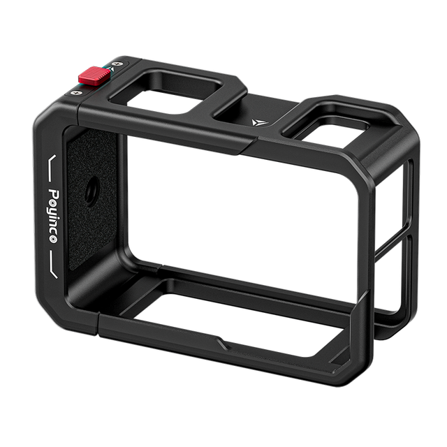 Camera Cage with Cold Shoe Mount for DJI Osmo Action 5 Pro Action 4 Action 3 Photography Vlog Accessories