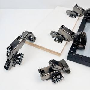 Engsel Pintu Kaca Bingkai Aluminium MONX Heavy Duty 180 Derajat, Engsel Sudut Besar untuk Kabinet, Soft Close - Product Image 4