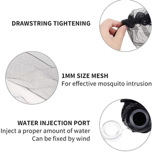 HOMFUL Extérieur de Maille de Polyester de Tirette Porte <span class=keywords><strong>Parasol</strong></span> Moustiquaire Sur <span class=keywords><strong>Parasol</strong></span> - Product Image 4