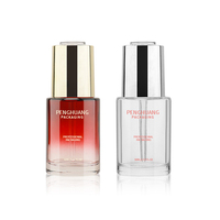 Bouteille d'essence de lotion de soin de peau en verre personnalisé, 1oz 30ml bouteille de sérum en verre avec pipette de pompe