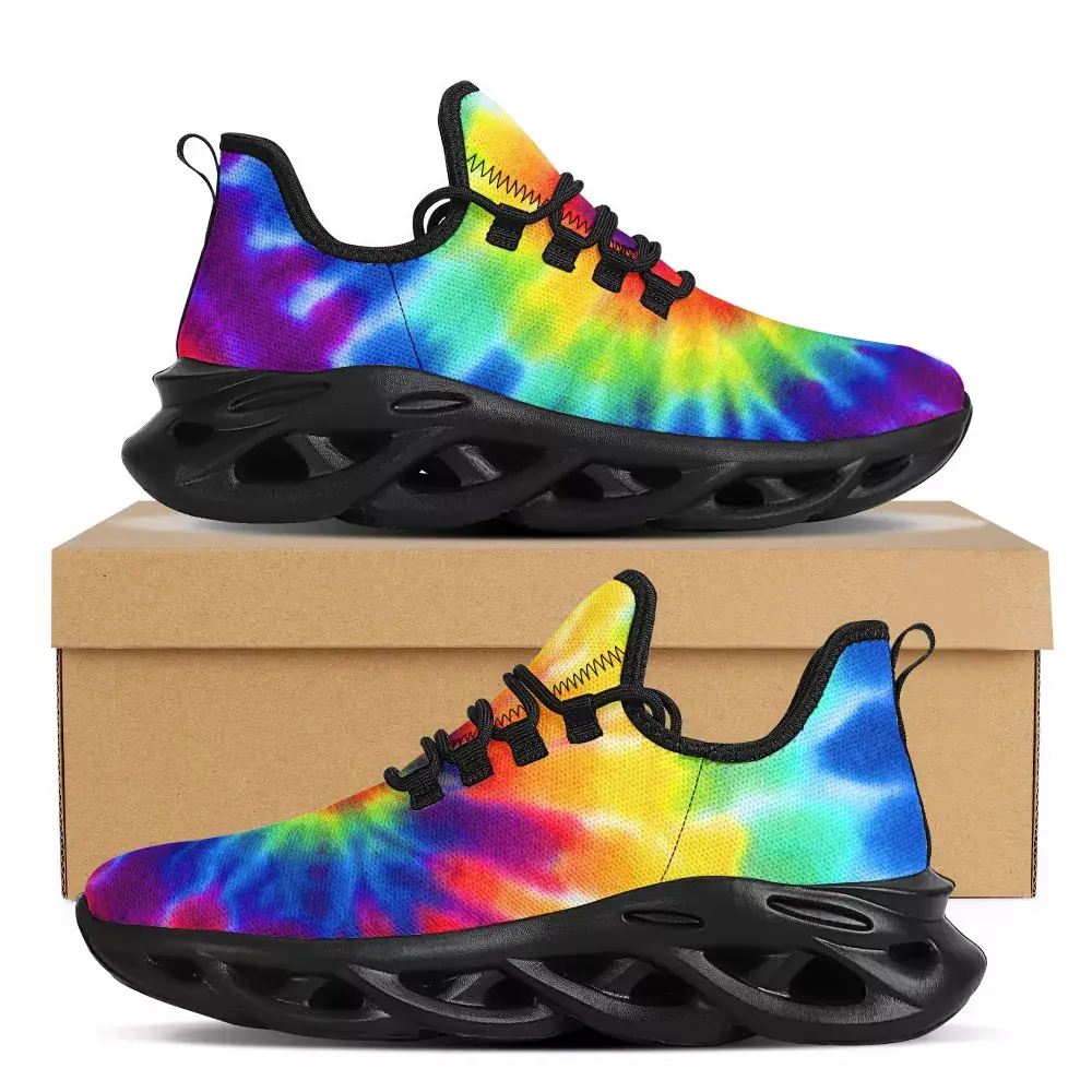 Custom Vrouw Schoenen New Arrivals 2021 Tie Dye Schoenen Voor Vrouwen Nieuwe Stijl Dames Casual Schoenen Platte Sneakers Platform Groothandel