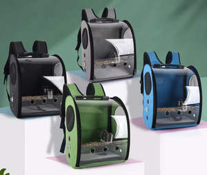 Mochila Transportadora para Aves y Loros, Jaula de Viaje de Acrílico Transparente con Soporte para Perchas, Transpirable, Ventilada, Portátil, para Senderismo al Aire Libre - Product Image 2