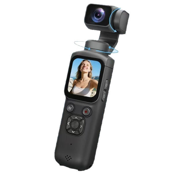 Mini Action Camera with 1.72-inch Touchscreen 4K HD Video Recording 64MP Ultra-clear Image Stabilization Action Camera