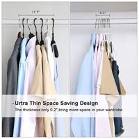 Cintres en plastique antidérapants avec revêtement TPR, crochet métallique pivotant, à un seul niveau, pour optimiser l'espace de rangement, vente en gros pour chemises, vestes, costumes