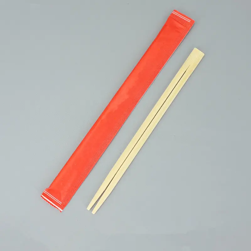 Japanese chopsticks throw away Paper Sleeve wrapped bamboo chopsticks
