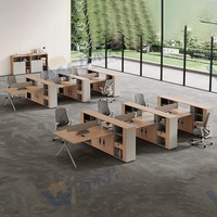 Bureau de direction moderne en bois avec cloison et armoire latérale, modulaire et écologique
