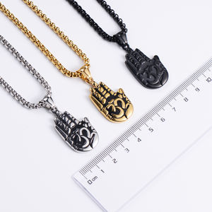 สร้อยคอมือสไตล์ฟาติมาแฮมซาทำจากสแตนเลสวินเทจขอให้โชค<span class=keywords><strong>ดี</strong></span>เครื่องรางที่ประสบความสำเร็จเครื่องประดับสำหรับบุรุษ - Product Image 4