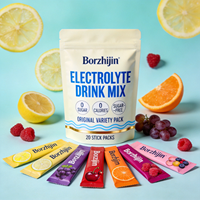 Borzhijin Elektrolytenpoeder OEM Private Label Suiker Vrij Hydraterende Sportdrank Mix Rehydratatie Zouten Fabriek