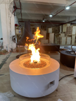 CRUISE Mobilier de jardin sur mesure Canapé d'extérieur Chauffage au gaz naturel Feu de joie au bois Barbecue Poêle Table ronde Foyer