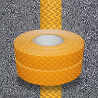 Ruban adhésif antidérapant industriel jaune et blanc, adhésif puissant, durable, auto-adhésif, imperméable, ruban de marquage de sécurité routière antidérapant