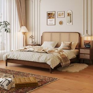 <span class=keywords><strong>Lit</strong></span> double classique en bois hautement efficace pour la décoration, avec tête de <span class=keywords><strong>lit</strong></span>, pour chambre à coucher et salon, taille Queen, mobilier de chambre - Product Image 3