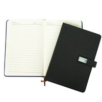 Carnet de notes personnalisable A5/B5 en cuir PU et lin pour petites entreprises avec serrure