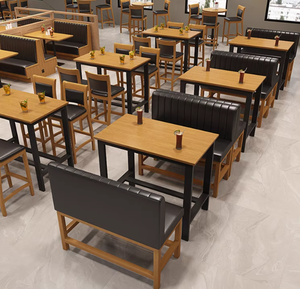 Simple rétro bar stand lait thé boutique café canapé thème restaurant hôtel table et chaise combinaison - Product Image 1