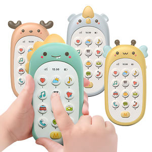 Téléphone portable éducatif précoce simulé avec fonction musicale, téléphone portable bilingue pour bébé, jouet téléphone portable de dessin animé pour enfants - Product Image 1