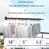 Séchoir à linge mural portable en aluminium à 3 niveaux, pliable et détachable, à double niveau, pour cuisine et salle de bain