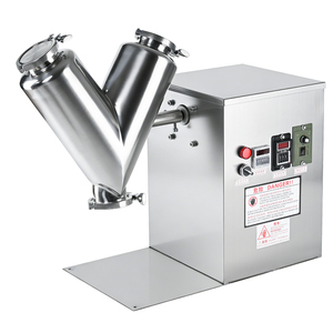 Mélangeur de poudre chimique de type V 8L en acier inoxydable à vitesse variable pour aliments, épices, cosmétiques, détergents, céréales industrielles - Product Image 1