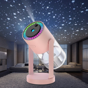 جهاز تنقية الهواء الفاخر المحمول بالموجات فوق الصوتية 7 ألوان LED الإسقاط المرصع بالنقع - Product Image 3